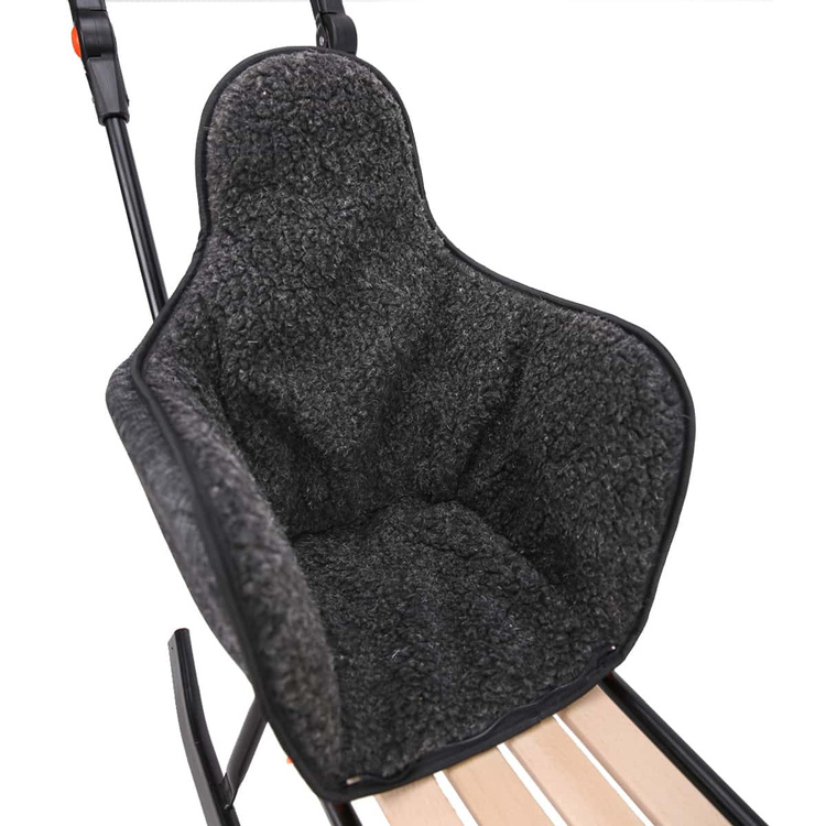 Sanki dziecięce teo&gigi ALL-SEASONS materacyk czarny len z czarną wełną #403