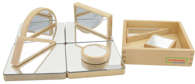 Drewniane Klocki Dwustronne Lustrzane Suchościeralne Masterkidz 6 Elementów