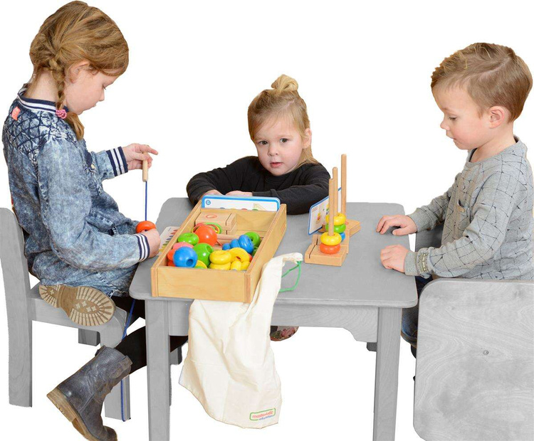 Zestaw Do Sznurowania Kolorowe Koraliki Drewniane Masterkidz (Zestaw 3)