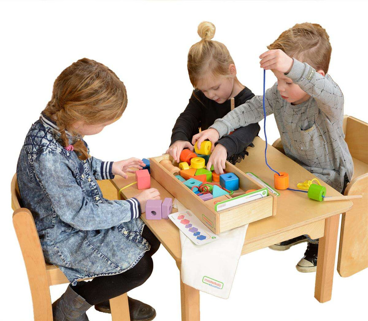 Drewniana Sznurowanka Duża Kolorowa Masterkidz