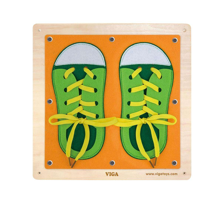 Viga Drewniane Tablice Sensoryczne Ubrania i zapięcia