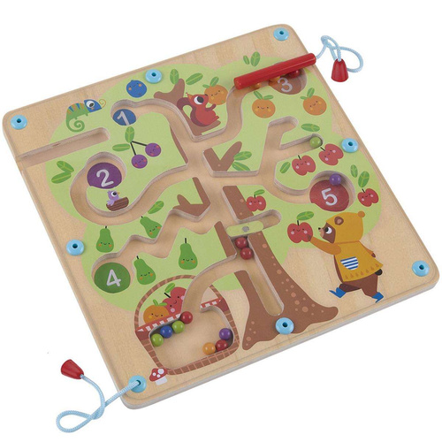 TOOKY TOY Labirynt Drzewko Owocowe Magnetyczne Nauka Liczenia
