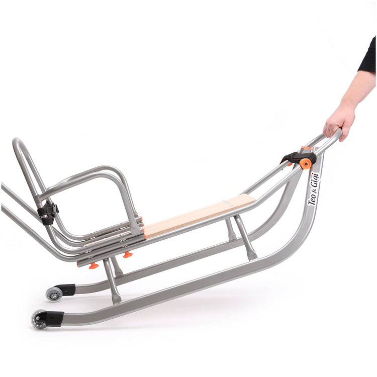 Sanki dziecięce teo&gigi ALL SEASONS z kółkami, podnóżkami i mufką  #510