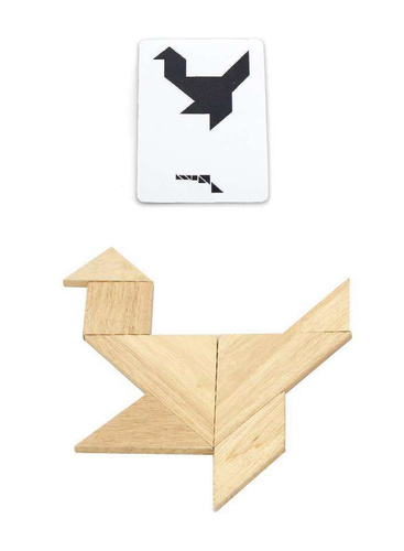 Viga Tangram Drewniana Gra Logiczna Układanka Klocki Łamigłówka