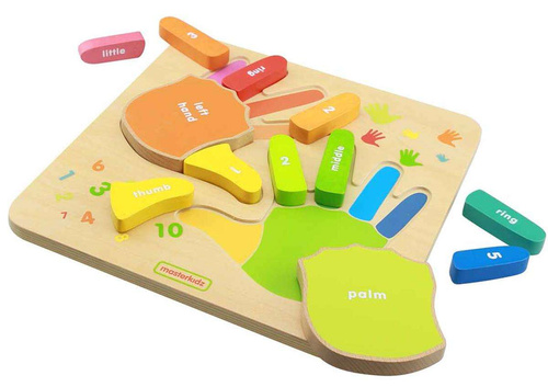 Edukacyjna Tabliczka Drewniana Liczenie Na Palcach Masterkidz