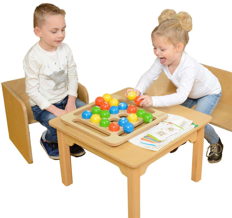 Kolorowe Kulki Drewniana Gra Dla Dzieci Masterkidz