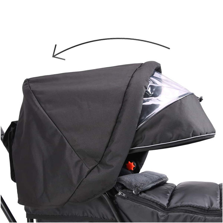 Sanki dla dzieci teo&gigi Smart Line PLUS ciemny szary bipolar  #881X