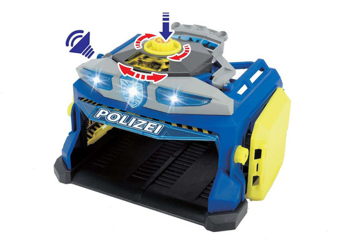 Dickie SOS Kwatera główna Policji zestaw Helikopter + 5 Pojazdów Światło Dźwięk