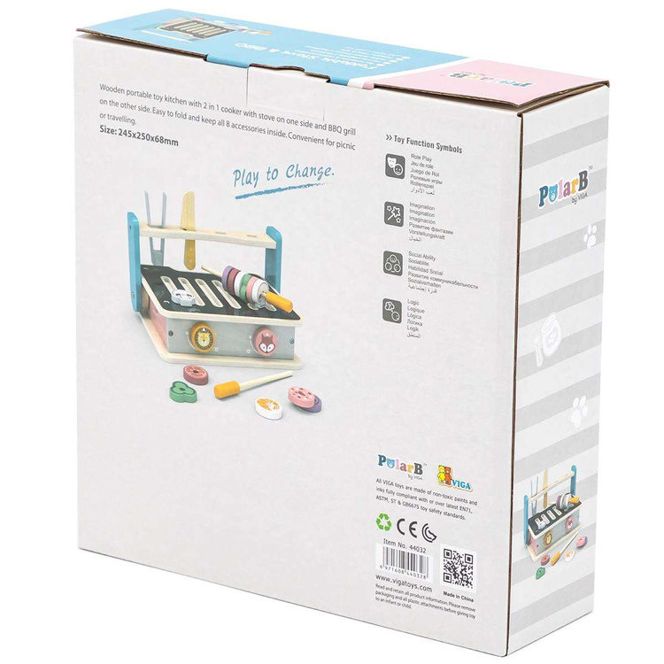 Drewniana Składana Kuchenka i Grill Viga Toys