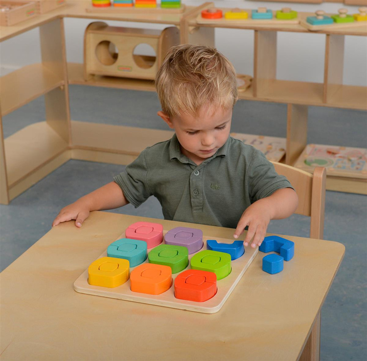 Kolorowe Klocki Dzielone Sorter Kształtów Kolorów Masterkidz