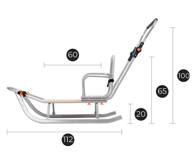 Sanki dziecięce teo&gigi ALL SEASONS z kółkami, podnóżkami i mufką  #510