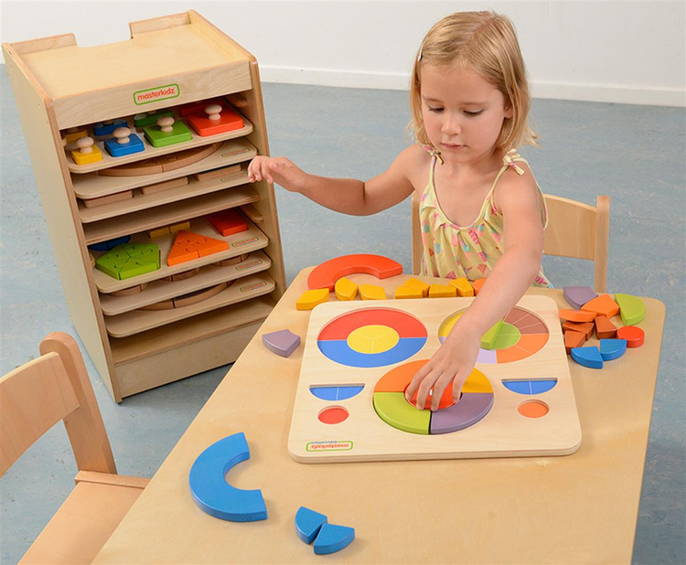 Edukacyjne Puzzle Drewniane Masterkidz Kolorowe Układanka