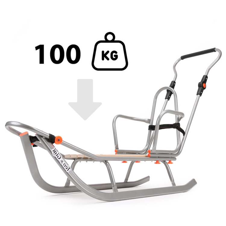 Sanki dziecięce teo&gigi ALL SEASONS z kółkami, podnóżkami i mufką  #510