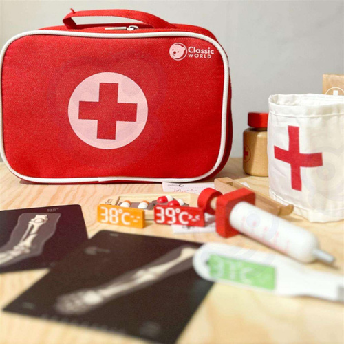 Classic World Drewniany Zestaw Walizka Małego Doktora Lekarza