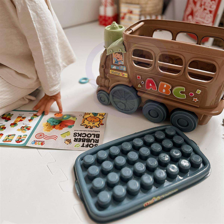 WOOPIE Duży Pociąg Kolejka Ciuchcia Klocki