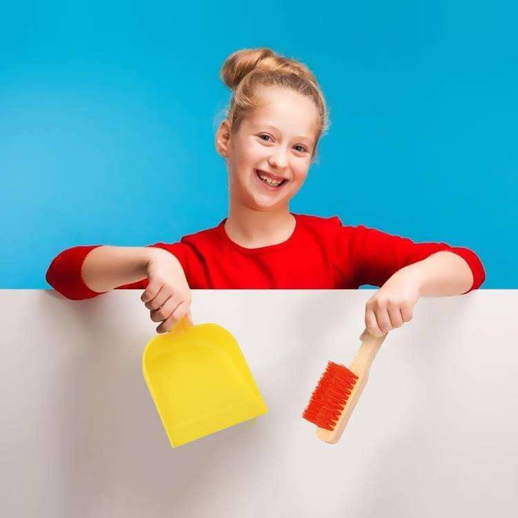 TOOKY TOY Drewniany Zestaw do Sprzątania dla Dzieci 6 el.