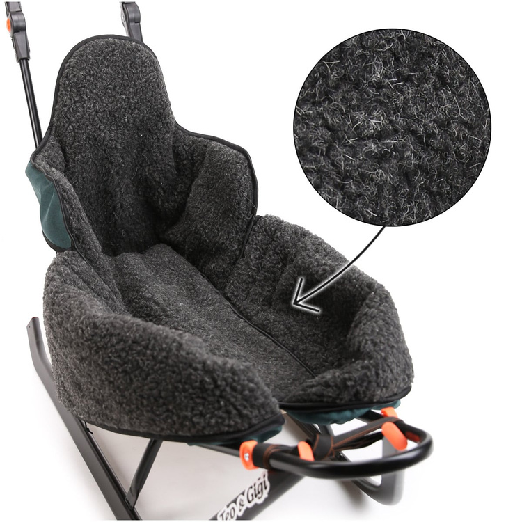 Sanki z pchaczem i oparciem teo&gigi ALL SEASONS z kółkami, podnóżkami i mufką #530