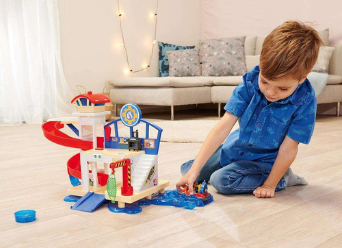 SIMBA Strażak Sam Stacja Oceaniczna Ratownicza Remiza Figurka Ponton