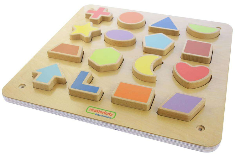 Edukacyjna Tablica Drewniana Magnetyczna Nauka Kształtów Sorter Masterkidz