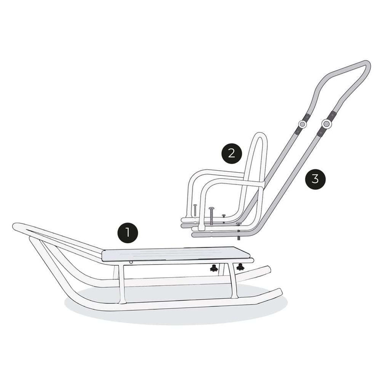 Sanki dziecięce teo&gigi SMART LINE z podnóżkami #801X