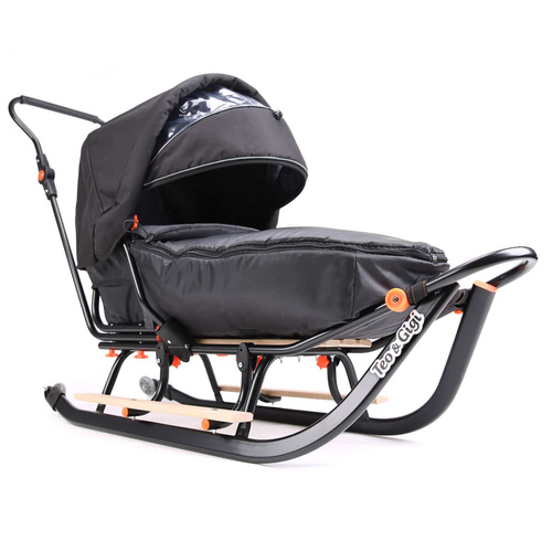 Sanki dla dzieci teo&gigi Smart Line PLUS ciemny szary bipolar  #881