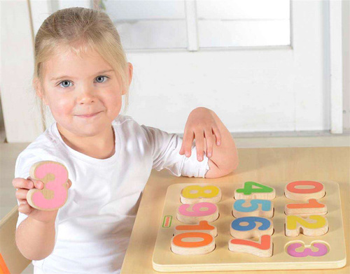 Nauka Cyferek Drewniana Tabliczka Edukacyjna Masterkidz Matematyka