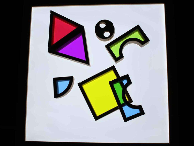 Tęczowe Klocki Zestaw 30 Elementów Kolorowe Szkło Masterkidz