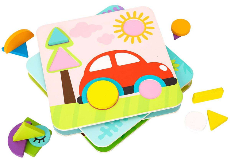 TOOKY TOY Puzzle 4 w 1 Układnaka Klocki