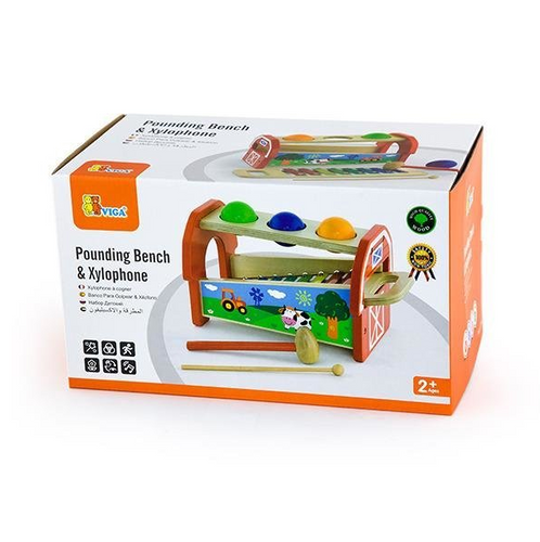 Viga Toys Przybijanka Cymbałki dla dzieci 2 w 1