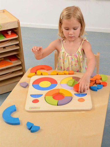 Edukacyjne Puzzle Drewniane Masterkidz Kolorowe Układanka