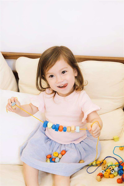 CLASSIC WORLD Drewniane Koraliki Do Nawlekania 96 elementów