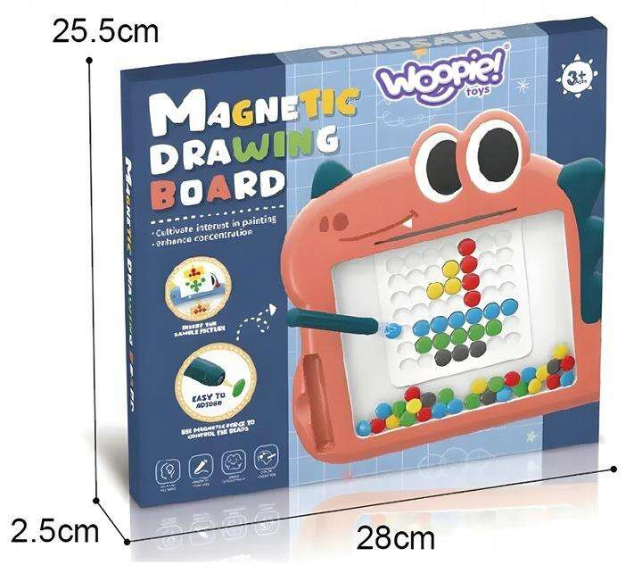 WOOPIE Tablica Magnetyczna dla Dzieci Montessori MagPad Dinozaur