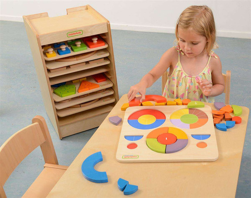 Edukacyjne Puzzle Drewniane Masterkidz Kolorowe Układanka