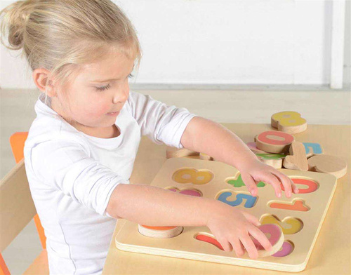 Nauka Cyferek Drewniana Tabliczka Edukacyjna Masterkidz Matematyka