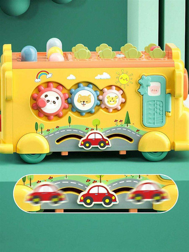 WOOPIE BABY Interaktywny Autobus Edukacyjny 6w1 Młoteczek Cymbałki +18 m