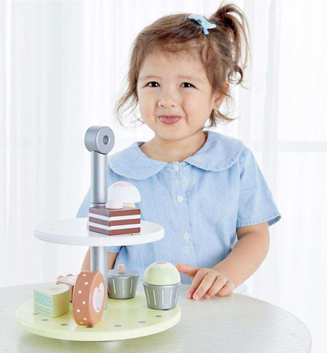 CLASSIC WORLD Drewniany Stojak na Babeczki i Ciasta