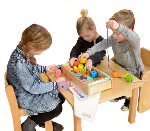 Drewniana Sznurowanka Duża Kolorowa Masterkidz