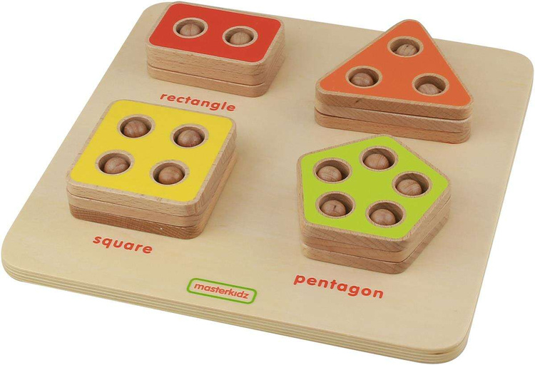 Drewniany Sorter Kształtów Figury Geometryczne Liczenie Masterkidz