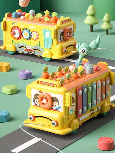 WOOPIE BABY Interaktywny Autobus Edukacyjny 6w1 Młoteczek Cymbałki +18 m