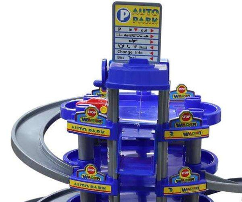 Wader QT Wielki Garaż Parkink Myjnia Tor 4 Poziomy + Autka