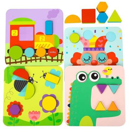 TOOKY TOY Puzzle 4 w 1 Układnaka Klocki