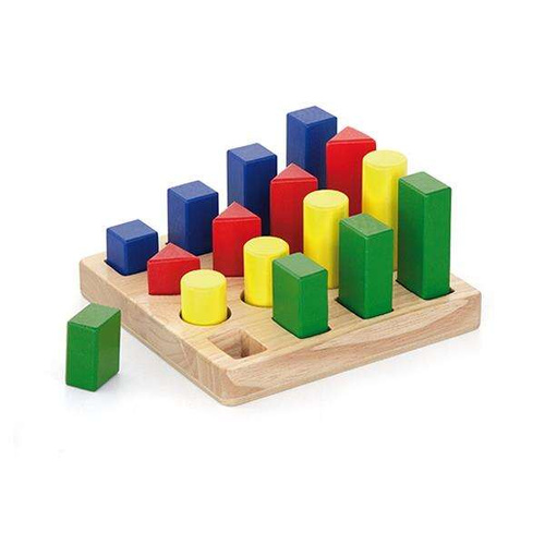 Klocki Drewniane Nauka Kształtów Kolorów Viga