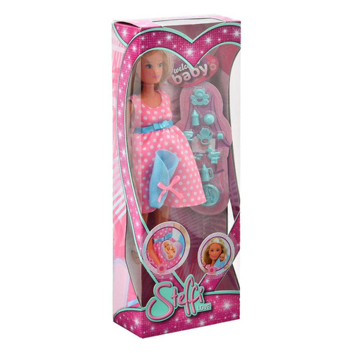 Simba Lalka Steffi Love w Ciąży Szczęśliwa Mama Akcesoria
