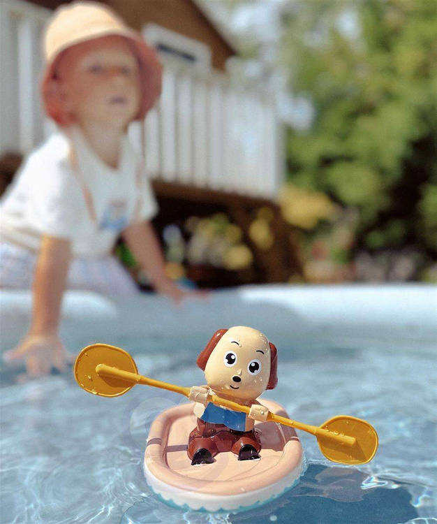 WOOPIE Zabawka do Kąpieli Nakręcany Wiosłujący Piesek Ponton