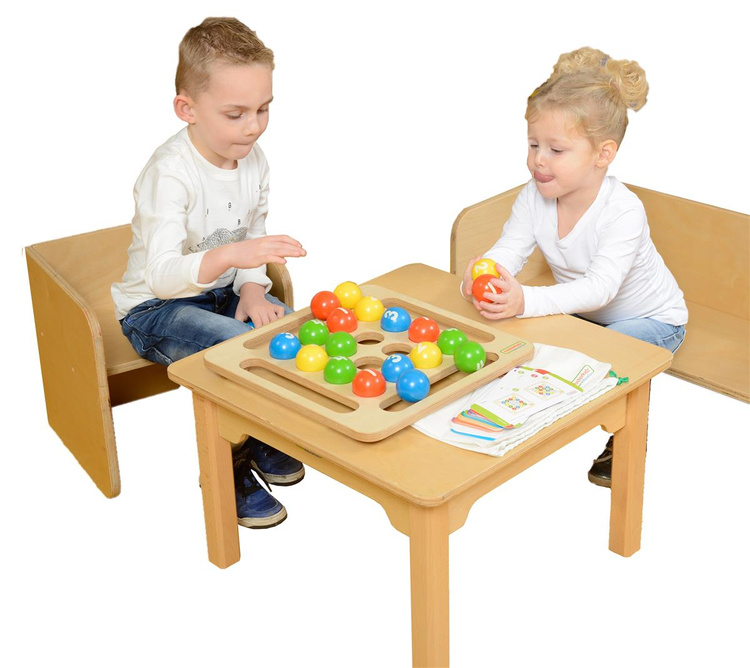 Kolorowe Kulki Drewniana Gra Dla Dzieci Masterkidz