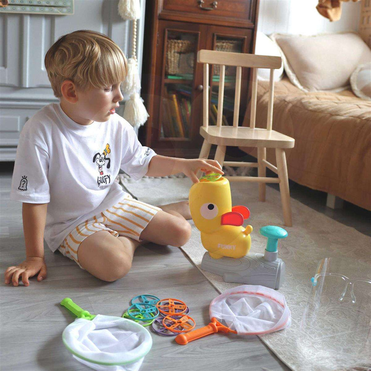 WOOPIE Gra Zręcznościowa Złap Frisbee Wyrzutnia Dysków