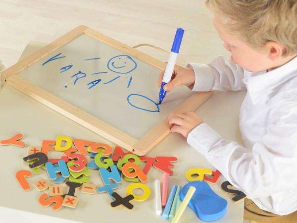 MASTERKIDZ Drewniana Tablica Edukacyjna Dwustronna