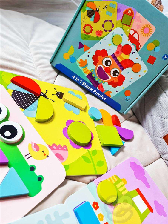 TOOKY TOY Puzzle 4 w 1 Układnaka Klocki