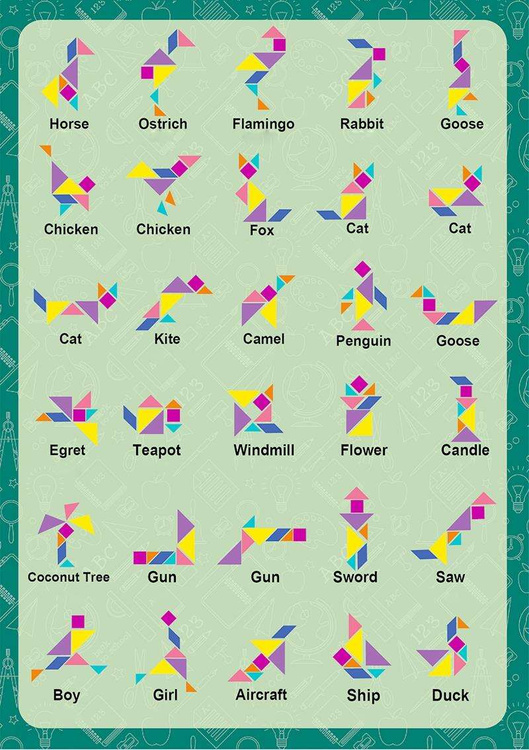 WOOPIE Tangram Klocki Magnetyczne Puzzle 3D