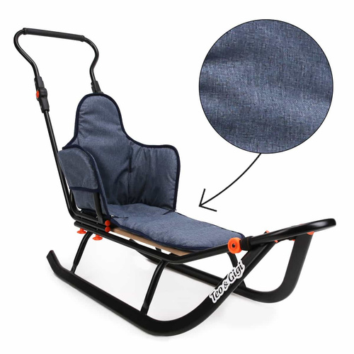 Sanki dziecięce teo&gigi ALL SEASONS Z MATERACYKIEMGRANATOWY LEN #425